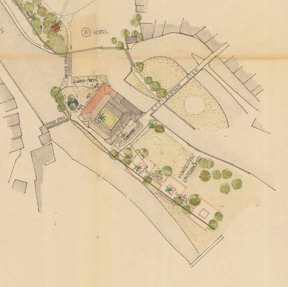 Entwurf für eine Raumplanung des Unterwöhrds und des Haalplatzes, 1958 (StadtA Schwäb. Hall (StadtA Schwäb. Hall S06/P6322)