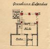 Grundriss des Erdgeschosses zur Erstellung eines zweistöckigen Anbaus an der Hausrückseite, 1912 (Baurechtsamt Schwäb. Hall, Bauakten)