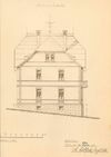 Ansicht der Südseite aus den Plänen für den Neubau, 1903 (StadtA Schwäb. Hall 27/528).