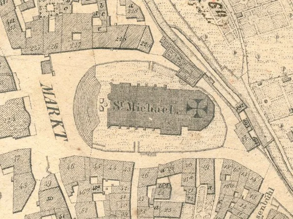 Ausschnitt aus dem Primärkataster von 1827 (StadtA Schwäb. Hall S13/0583)