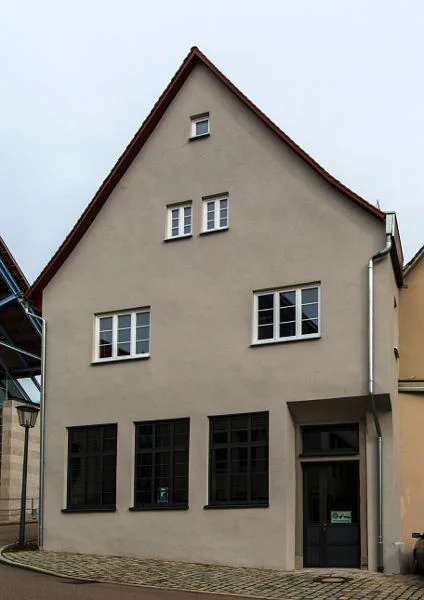 Westgiebel zur Blendstatt bzw. zum Säumarkt, März 2016. Foto: Dietmar Hencke (StadtA Schwäb. Hall DIG 07450)