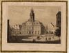 Rathaus und Marktplatz, Lithographie nach Vorlage von Gustav Herdtle, um 1850-1860 (StadtA Schwäb. Hall S10/2345)