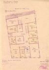 Plan des Zweiten Stocks aus den Konzessionakten, 1940. Gästezimmer sind gelb hervorgehoben (StadtA Schwäb. Hall 21/1851)
