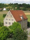 Blick aus Richtung Südwesten vom Wehrgang der Comburg aus, Juni 2014. Foto: Daniel Stihler (StadtA SHA DIG 05359)