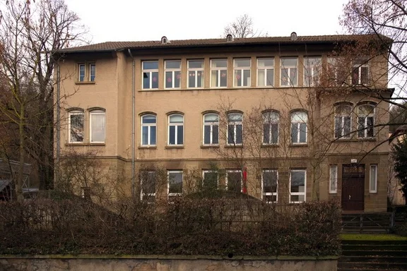 Ansicht aus Richtung Westen vom Langen Graben aus, Januar 2014. Foto: Dietmar Hencke (StadtA Schwäb. Hall DIG 05306)