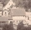 Foto kurz nach dem Umbau in einen Pferdestall, 1899. Halb verdeckt dahinter das Haus PKN 121 (StadtA SHA AL/0021)