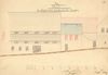 Seitenansicht  der Ziegelei zum Neubau eines Kalk- und Ziegelofens, 1867 (Baurechtsamt SHA, Bauakten)
