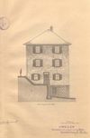 Ansicht der stadtseitigen Fassade für den Um- bzw. Neubau des Hauses von 1922 (StadtA Schwäb. Hall 27/333)