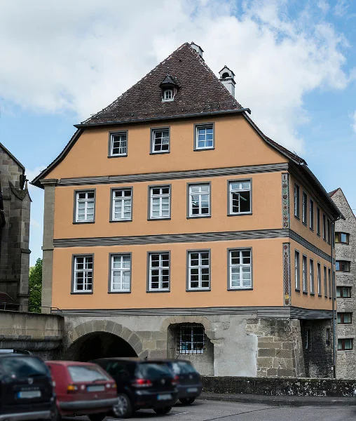 Südostansicht vom Holzmarkt aus, März 2017. Foto: Dietmar Hencke (StadtA Schwäb. Hall DIG 10270)