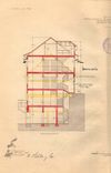 Querschnittzeichnung für den Um- bzw. Neubau des Hauses von 1922 (StadtA Schwäb. Hall 27/333)