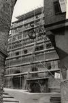 Renovierungsarbeiten von der Oberen Herrngasse aus, 1966. Foto: Baurechtsamt (Baurechtsamt Schwäb. Hall, Bauakten)