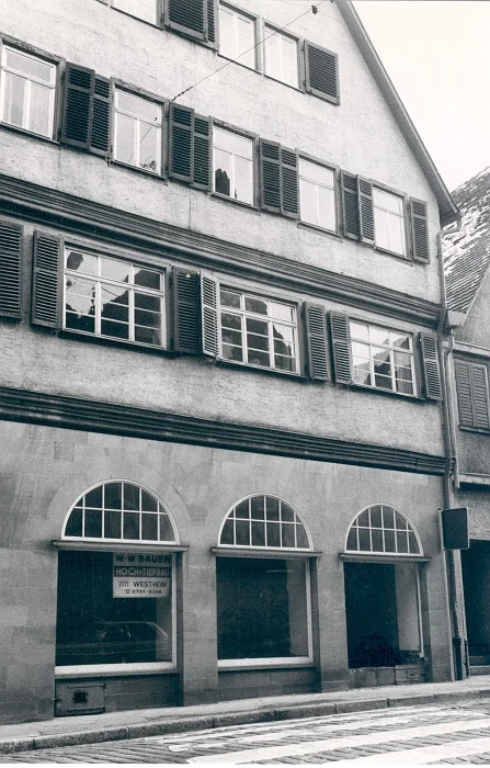Vorderseite 1976. Foto: Baurechtsamt Schwäbisch Hall (StadtA Schwäb. Hall FS 07394)