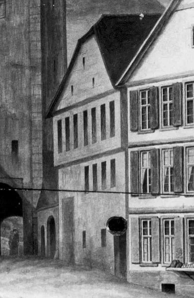 Auf einer Schützenscheibe von 1843 (StadtA Schwäb. Hall FS 01941b)