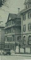 Das Haus zwischen 1938 und 1942, Ausschnitt aus einem Foto auf einer Kontenmappe der Sparkasse (StadtA Schwäb. Hall S01/1168).