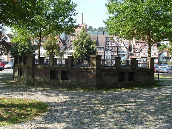 Ostseite des Haalbrunnens, 2009. Foto: Daniel Stihler (StadtA Schwäb. Hall DIG 0411)