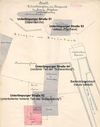 Lageplan zum Neubau einer Scheune hinter dem Wohnhaus Nr. 62 aus dem Jahr 1872, mit Eintragung der Hausnummern ab 1900. Die oben anstoßende, spätere Nr. 64 ist hier als „Wohnhaus des Michael Weber“ bezeichnet. Sichtbar ist hier noch der später verdolte Badersklingenbach.  (StadtA Schwäb. Hall 27/0316)