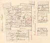 Lageplan zum Bau eines Eiskellers am späteren Gebäude Blendstatt 7 von 1888. Zu diesem Zeitpunkt war die Scheune mit der PKN 272 bereits durch ein Hintergebäude der Wirtschaft und Brauerei zum Hirsch überbaut (PKN 289/290, später Gelbinger Gasse 18) (StadtA SHA 27/0043)