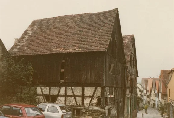 Seite zur Blendstatt, 1988. Foto: Baurechtsamt (StadtA Schwäb. Hall DIG 3322)