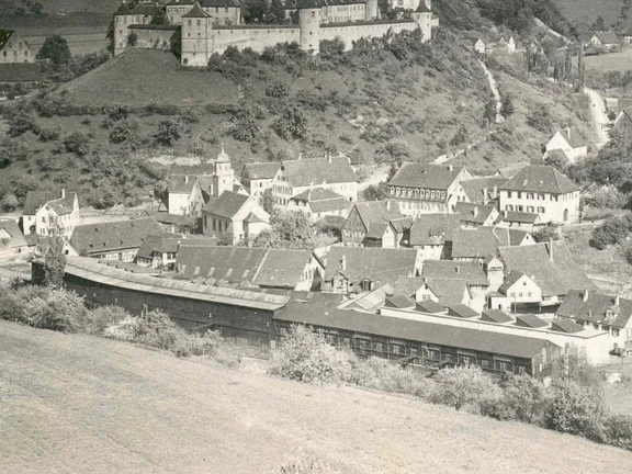 Ausschnitt aus einer Fotopostkarte, wohl 1920er bis 1930er Jahre. Fotograf nucht genannt (StadtA Schwäb. Hall 02088)