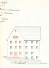 „Nördliche Ansicht“ von 1864, für Umbauten am Wohnhaus der Bachmühle (StadtA Schwäb. Hall 27/550)