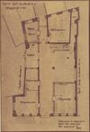 Undatierter Grundriss des zu dieser Zeit als städtische Polizeiwache dienenden Erdgeschosses, ca. 1939-1941 (Stadt Schwäbisch Hall, Baurechtsamt, Bauakten Am Markt 9)