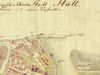Ausschnitt aus der Schwäbisch Haller Stadtplan von 1816. Noch verläuft neben dem Wachhäuschen der rund 5 m tiefe Stadtgraben (StadtA SHA 16/0069)