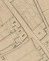 Ausschnitt aus dem Primärkataster von 1827. Das Gebäude PKN 161 ist in der Bildmitte zu erkennen (StadtA SHA S13/0842)