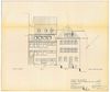Ansicht der Nordfassaden aus den Plänen zum umfassenden Umbau des Sibilla-Egen-Hauses (Am Markt 10) und der bisherigen Drogerie Finckh (Am Markt 10), 1970  (Stadt Schwäbisch Hall, Baurechtsamt, Bauakten Am Markt 9)