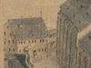 Ausschnitt aus einer Vignette zur Stadtansicht von Johann Conrad Körner. Lavierte Tuschzeichnung von 1755. Hier dürfte es sich bereits um den im selben Jahr fertig gestellten, barocken Neubau des Schulhauses handeln (StadtA Schwäb. Hall S10/0791)