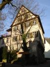 Vom Hof der Johanniterkirche aus, April 2007. Foto: Daniel Stihler (StadtA Schwäb. Hall DIG 02211)