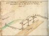 Weitere Skizze J. M. Roschers für die „Wasserkunst“ (Pumpwerk), die einen Eindruck von den hierfür eingesetzen Kraftübertragungsgestängen gibt (StadtA Schwäb. Hall HV HS 88, Bl. 188v)