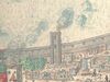 Ausschnitt aus einer Darstellung der zerstörten Fläche nach dem Brand in der Gelbinger Gasse am 3. Juni 1680, vermutlich eine spätere Nachzeichnung eines zeitgenössischen Kupferstichs (StadtA SHA HV HS 68)