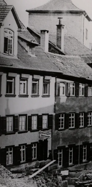 Bei den Bauarbeiten für die Umgehungsstraße (heutige Johanniterstraße), 1933 (StadtA SHA FS 12197)