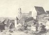 Ausschnitt aus einer Stadtansicht von A. Bayer von 1797. Aus: Kuno Ulshöfer: Schwäbisch Hall. Bilder einer alten Stadt, Schwäbisch Hall 1971, S. 67