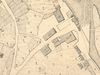 Ausschnitt aus dem Primärkataster von 1827. Das Wohngebäude hat die Nr. 843, die Ziegelei 843a und die zugehörige Scheune 844 (StadtA SHA S13/0583)