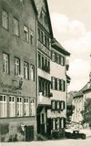 Die Häuser Klosterstraße 1-3, vermutlich 1930er Jahre (StadtA Schwäb. Hall PK 04720)