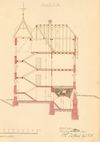Weitere Schnittzeichnung aus den Plänen für den Neubau, 1903 (StadtA Schwäb. Hall 27/528).