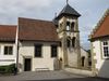 Michaelskapelle und Torbau von der Plattform der Stiftskirche aus (aus Richtung Südwesten), Juni 2014. Foto: Daniel Stihler (StadtA SHA DIG 05426)