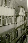 Foto des alten Hauses vor dem Abbruch 1935 aus der Rosmarinstraße (Baurechtsamt SHA, Bauakten)