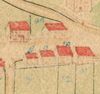 Ausschnitt aus der Flurkarte von Unterlimpurg, 1703. Das Haus befindet sich ganz links in der unteren Reihe und ist mit einer 8 bezeichnet (StadtA SHA 16/0021)