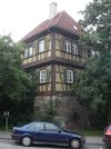 Blick von oberhalb (Säumarkt), Juli 2007. Foto: Daniel Stihler (StadtA SHA Server Häuserlexikon)