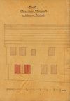 Seitenansicht von der Glockengasse her, zu einem Baugesuch des Schreiners Rückert für Veränderungen im Erdgeschoss, 1872 (Baurechtsamt, Bauakten Lange Straße 21)