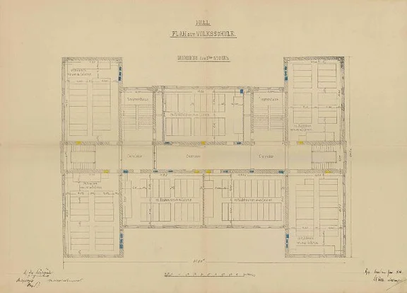 Grundriss des II. Stocks, 1880 (Stadt Schwäb. Hall, Baurechtsamt, Bauakten Lange Straße 10)