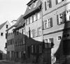 Blick vom Spitalbach, das Haus ist hier ganz rechts unvollständig zu sehen. Undat., um 1928-1934. Fotograf unbekannt (StadtA Schwäb. Hall DIG 05834, Original: Ivo Lavetti / www.nostalgus.de, alle Rechte vorbehalten)