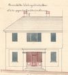 Erweiterung des Hauses 1880: Ansicht der Seite zur Bahnhofstraße. (Baurechtsamt SHA, Bauakten Bahnhofstraße 12)