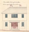 Erweiterung des Hauses 1880: Ansicht der Seite zur Bahnhofstraße. (Baurechtsamt SHA, Bauakten Bahnhofstraße 12)