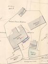Lageplan zum Anbau eines Dampfkesselhäuschens an die Ziegelei,  1884 (StadtA SHA 27/329)