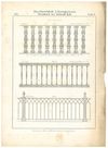 Fragment eines Produktkatalogs der Firma Waelde, Kade & Erath von 1870: „Blatt IX“ mit weiteren gusseisernen Geländern (StadtA Schwäb. Hall R116/7)