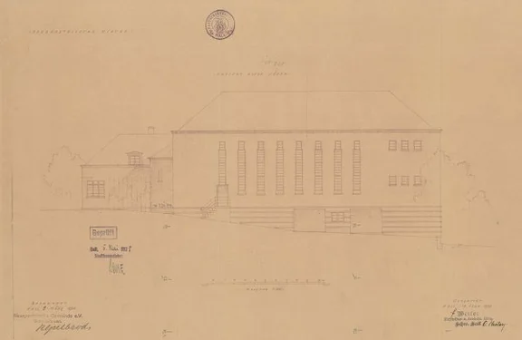 Ansicht der Südostseite, 1928 (StadtA SHA 27/0020)