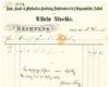 Briefkopf der im „Unteren Haus“ ansässigen „Buch-, Kunst- & Musikalien-Handlung, Buchdruckerei & Lithographischen Anstalt“ von Wilhelm Nitzschke, 1857 (StadtA Schwäb. Hall Z01/206)